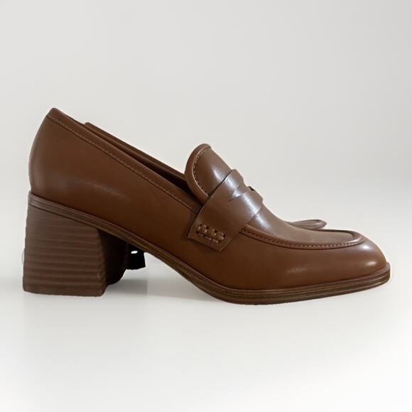 Nine West  Block Heel Penny Loafer - Women's 8 M Brown - Picture 3 of 8